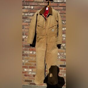 Vintage Union Made distressed broken in Carhartt Insulated Coveralls